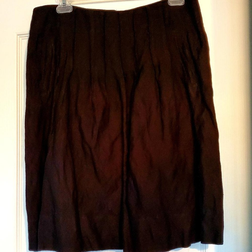 VINTAGE CAbi - Black metal woven skirt